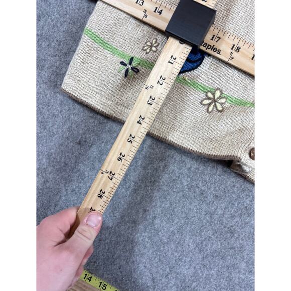 Christopher & Banks Cardigan Womens Hand Embroidered Bird Floral Grandmacore XL - Picture 3 of 8